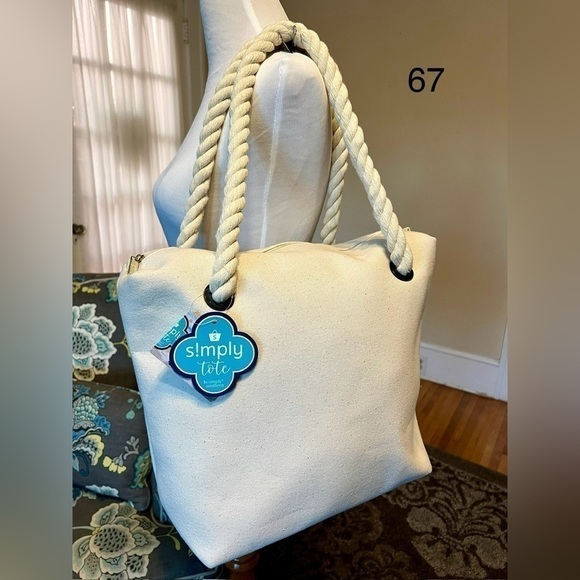 NWT Simply Southern Large Canvas Insert Tote - Picture 1 of 3